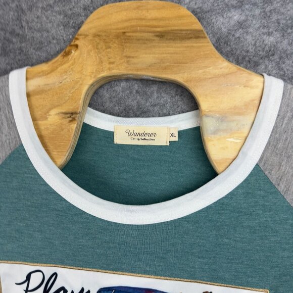 Southern Grace Wanderer Raglan Tee Adults XL "Play That Country Music" Graphic - Picture 4 of 10